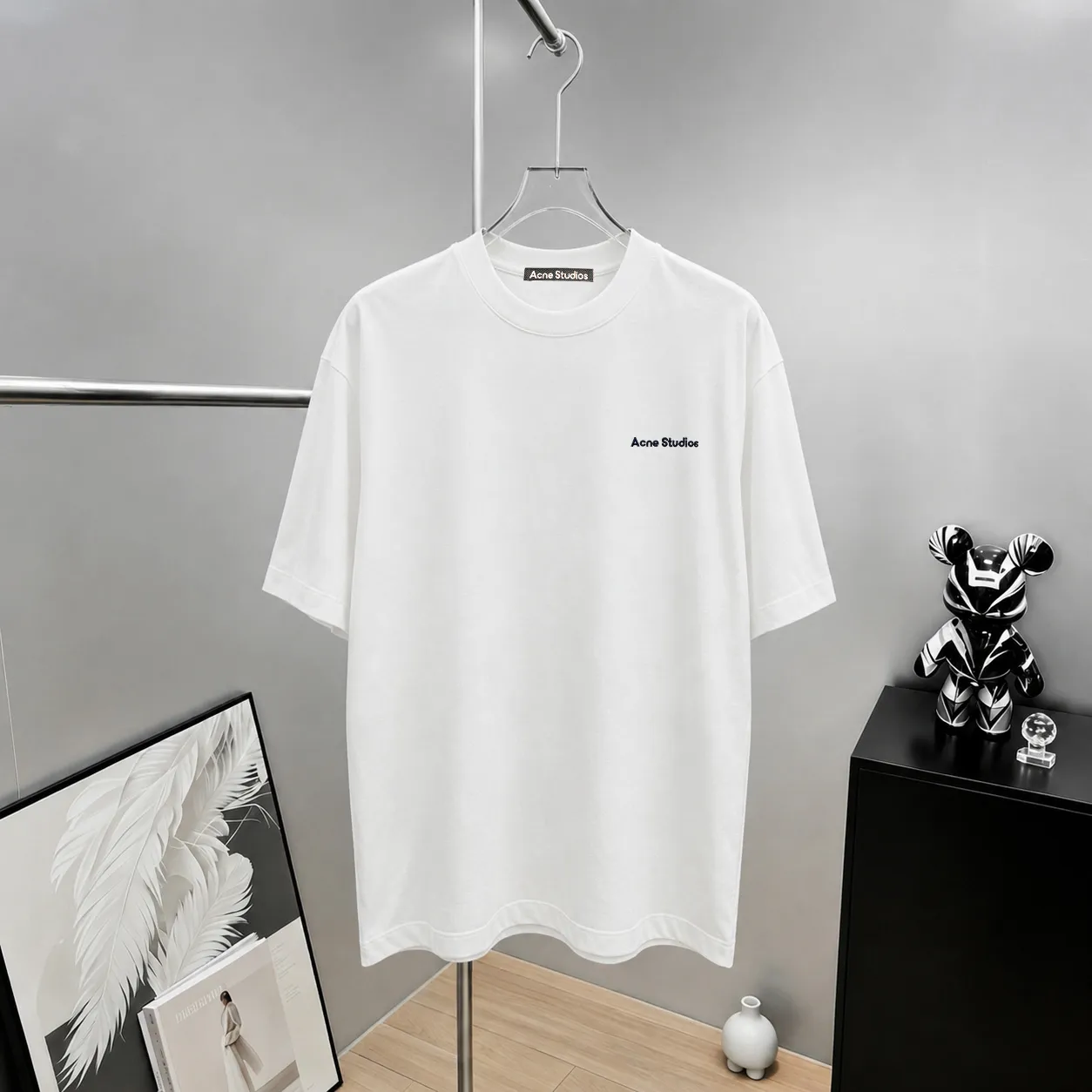 Acne*Studios*2026Ss exclusive couple Hot Sale g high-count T-shirt "different currency fabric" short-sleeved tee negative ion upper body is very comfortable, Same Style half-sleeve for men and women, dropped shoulders and loose fit Color: Black White Coffee Brown Size: S (90-130 pounds) M (125-150 pounds) L (135-165 pounds) XL (160-190 pounds) XXL (185 pounds)